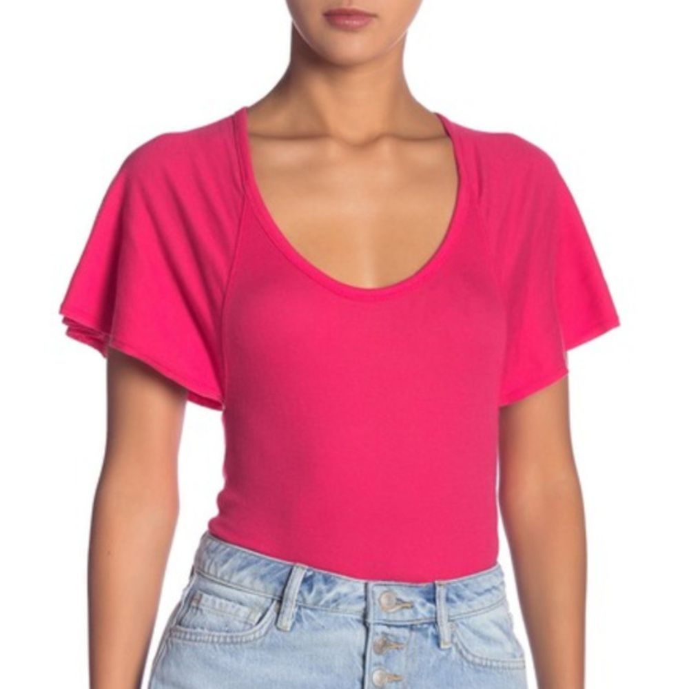 Free People Byron Bodysuit - Raspberry Heart - Picture 1 of 3